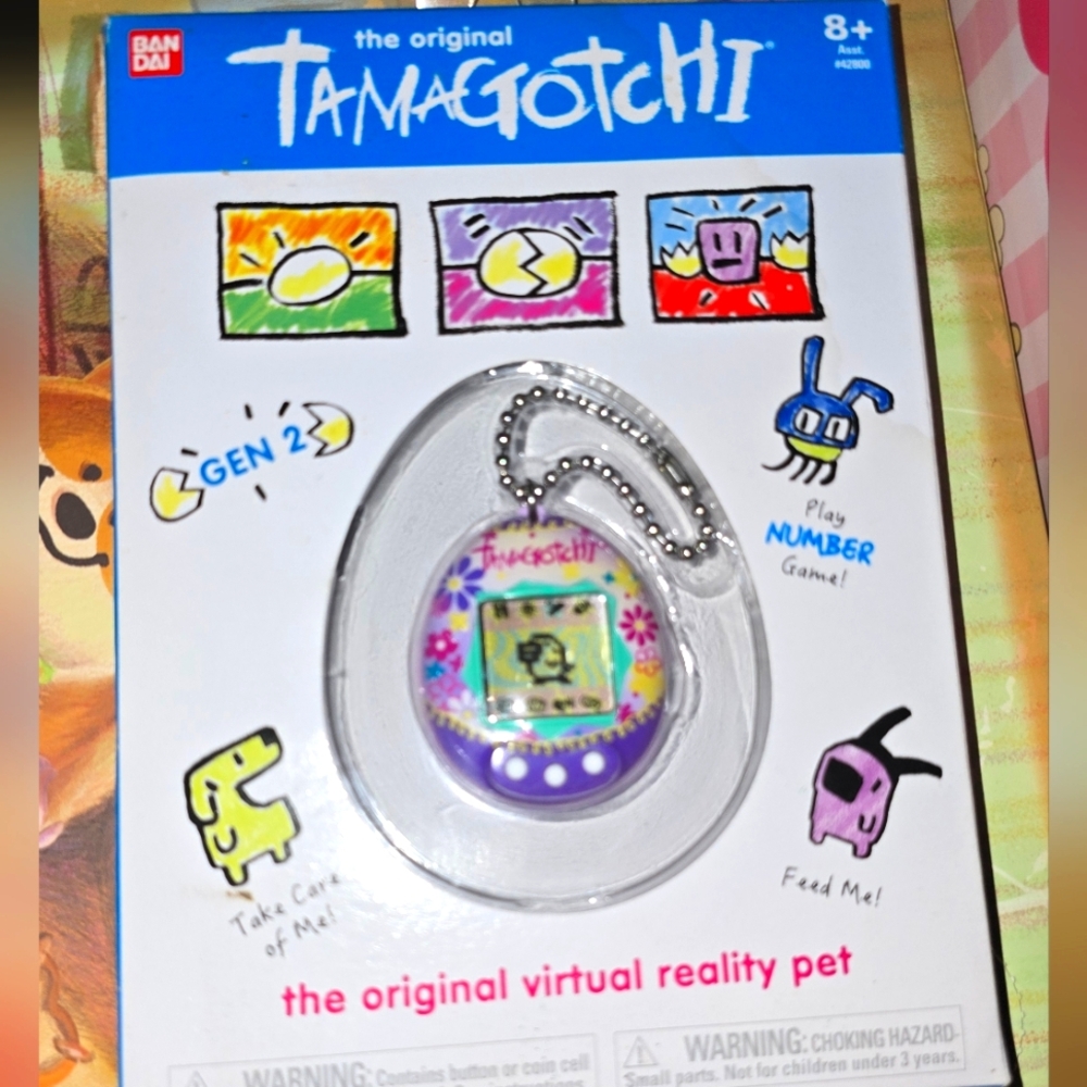 Tamagotchi Gen 2 Virtual Pet with Blue and Pink Design